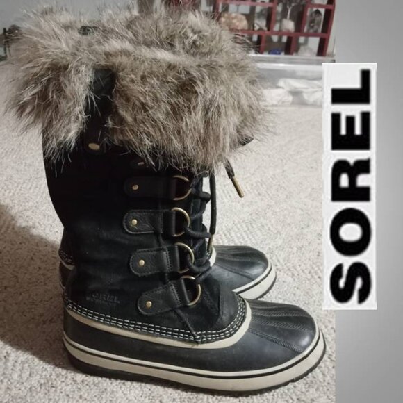 Sorel Joan of Arctic snow waterproof boots size 9.5 women's BLACK - Picture 1 of 12